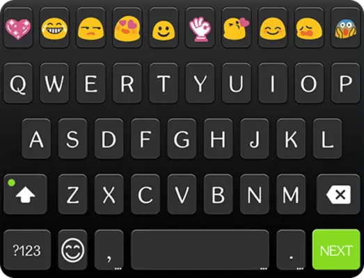 Classic Black Emoji Keyboard android App screenshot 0