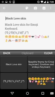 Classic Black Emoji Keyboard android App screenshot 2