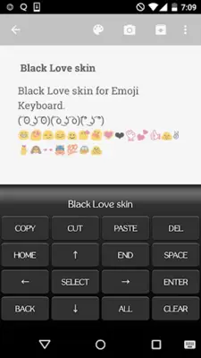 Classic Black Emoji Keyboard android App screenshot 3