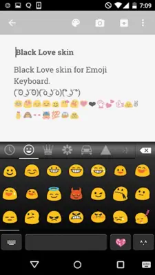 Classic Black Emoji Keyboard android App screenshot 4