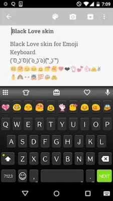 Classic Black Emoji Keyboard android App screenshot 5